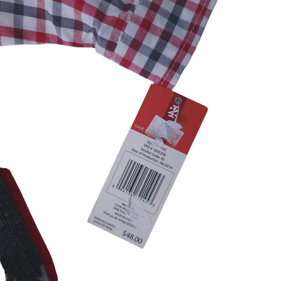 New IZOD Baby Boys Sweater 6-9 Months Argyle Vest with Button Down Shirt Red - Picture 4 of 4